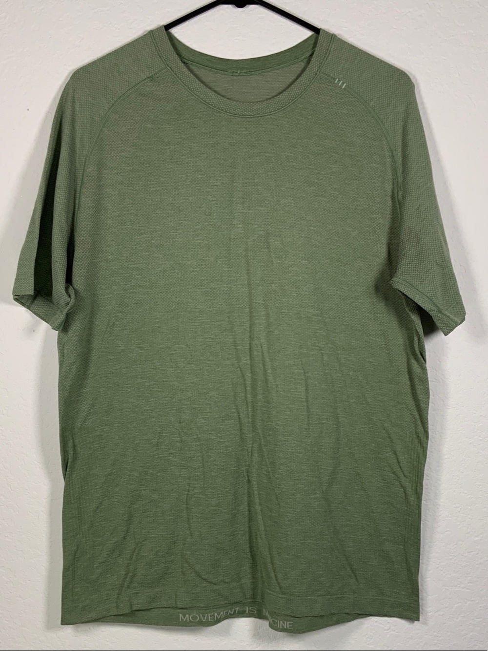 lululemon Metal Vent Tech Olive Green Performance Short-Sleeve Shirt